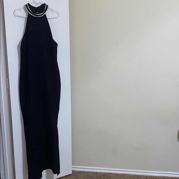 Teeze Me Womens Textured Glitter Maxi formal Dress - Picture 2 of 6